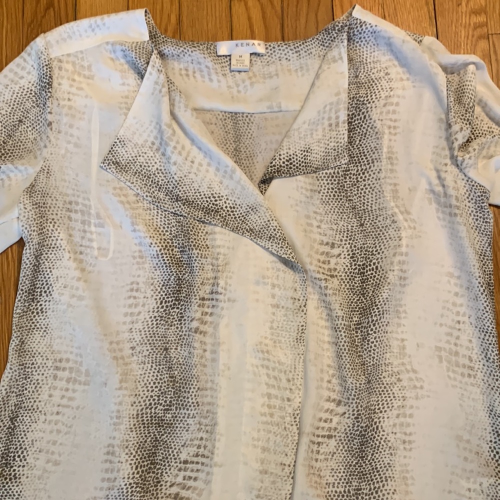 90’s Kenar Python Snakeprint Hi-Low Blouse - image 2